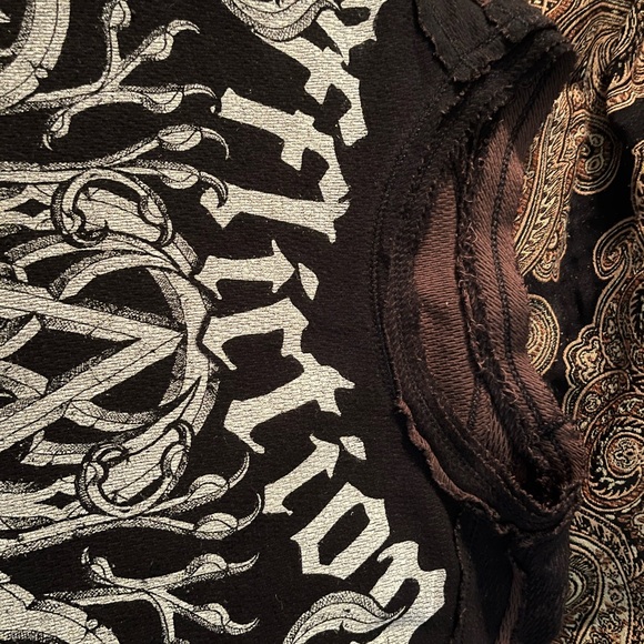 Men’s Affliction long sleeve reversible tee shirt size xxl - Picture 2 of 6